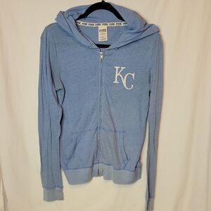 PINK Victoria's Secret Blue Hoodie Jacket